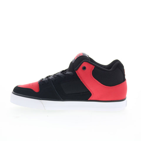 DC Pure Mid ADYS400082-BLR Mens Black Leather Skate Inspired Sneakers Shoes
