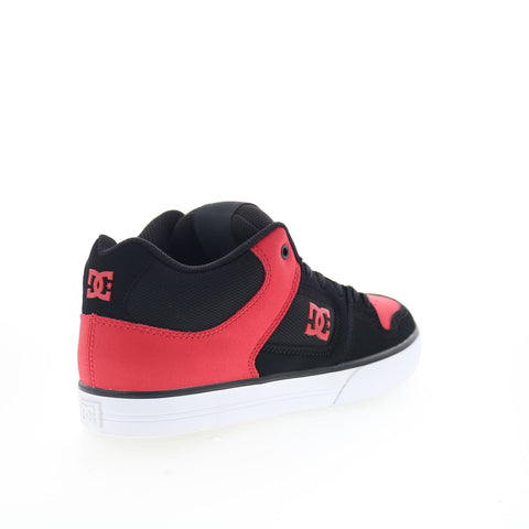 DC Pure Mid ADYS400082-BLR Mens Black Leather Skate Inspired Sneakers Shoes