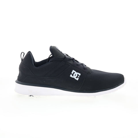 DC Heathrow ADYS700071 Mens Black Canvas Skate Inspired Sneakers Shoes