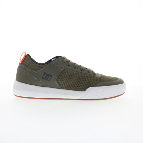 DC Transit ADYS700227-OWH Mens Green Leather Skate Inspired Sneakers Shoes