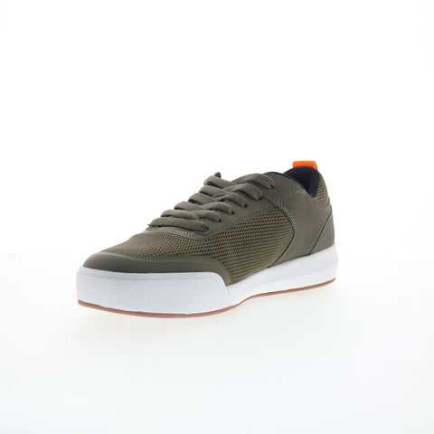 DC Transit ADYS700227-OWH Mens Green Leather Skate Inspired Sneakers Shoes