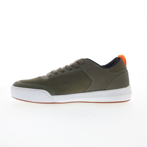 DC Transit ADYS700227-OWH Mens Green Leather Skate Inspired Sneakers Shoes