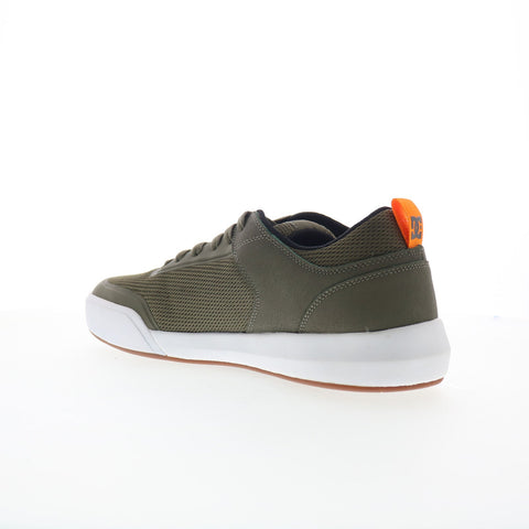 DC Transit ADYS700227-OWH Mens Green Leather Skate Inspired Sneakers Shoes
