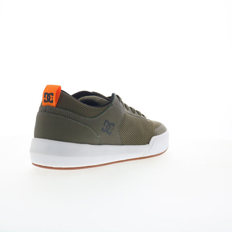 DC Transit ADYS700227-OWH Mens Green Leather Skate Inspired Sneakers Shoes
