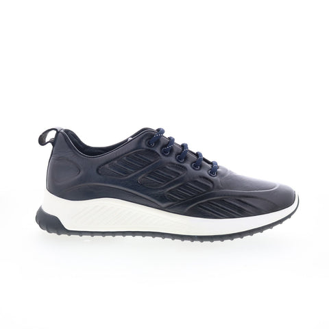 Robert Graham AE531-305-A930 Mens Blue Leather Lifestyle Sneakers Shoes