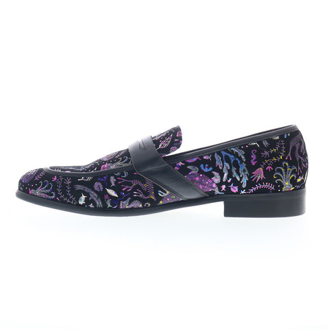 Robert Graham AE605-103-P479 Mens Black Loafers & Slip Ons Penny Shoes