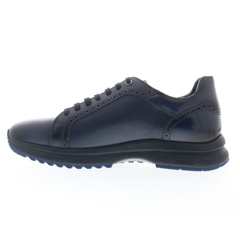 Robert Graham AE646-312-A930 Mens Blue Leather Lifestyle Sneakers Shoes