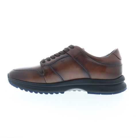 Robert Graham AE646-313-A846 Mens Brown Leather Lifestyle Sneakers Shoes
