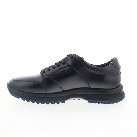 Robert Graham Calambria Mens Black Leather Lace Up Lifestyle Sneakers Shoes