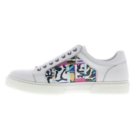 Robert Graham AE676-304-04 Mens White Leather Lifestyle Sneakers Shoes