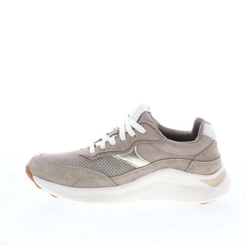 Aetrex Emily AFI02 Womens Brown Suede Lace Up Lifestyle Sneakers Shoes