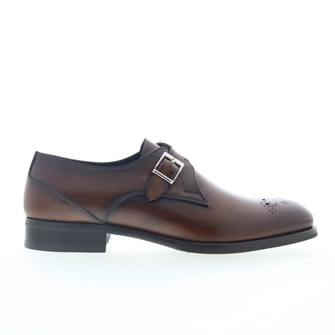 Pastori by Di Bianco Afranius Calfskin Mens Brown Loafers Casual Shoes