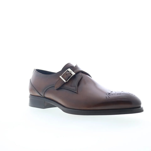 Pastori by Di Bianco Afranius Calfskin Mens Brown Loafers Casual Shoes