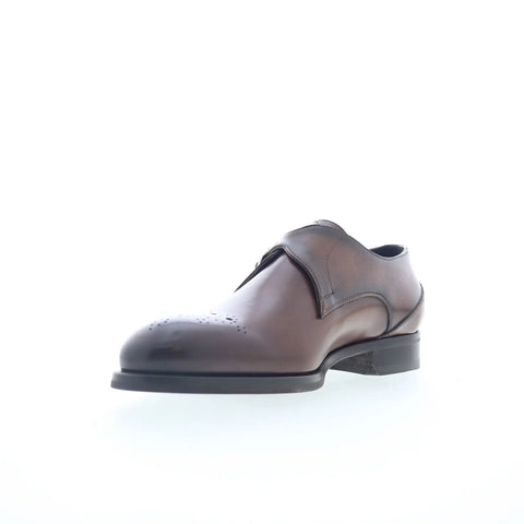 Pastori by Di Bianco Afranius Calfskin Mens Brown Loafers Casual Shoes