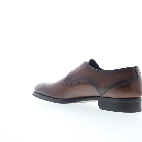 Pastori by Di Bianco Afranius Calfskin Mens Brown Loafers Casual Shoes