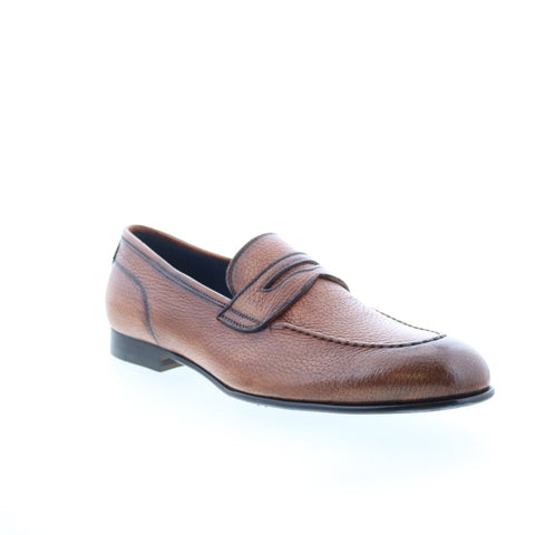 Di Bianco Agata Cervo Mens Brown Leather Loafers & Slip ons Penny Shoes