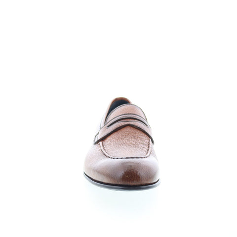 Di Bianco Agata Cervo Mens Brown Leather Loafers & Slip ons Penny Shoes