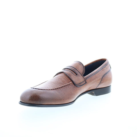 Di Bianco Agata Cervo Mens Brown Leather Loafers & Slip ons Penny Shoes