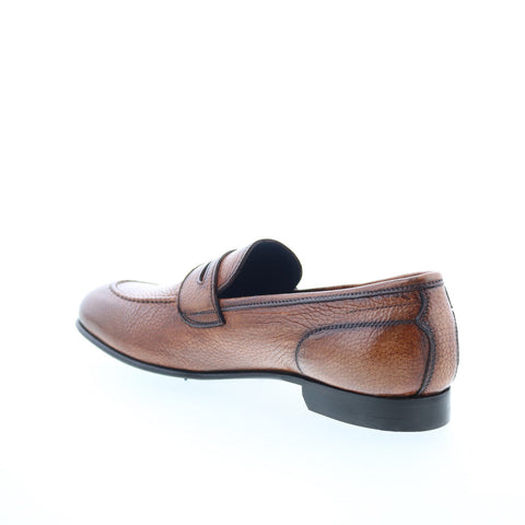 Di Bianco Agata Cervo Mens Brown Leather Loafers & Slip ons Penny Shoes