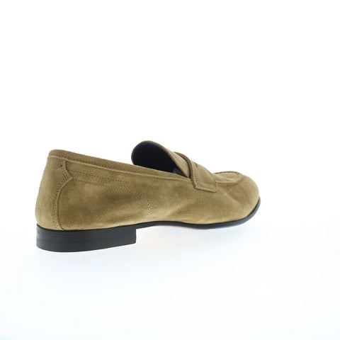 Di Bianco Agata Suede Mens Brown Suede Loafers & Slip Ons Penny Shoes