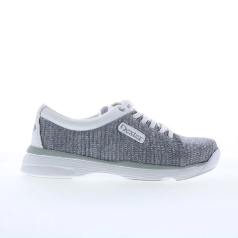 Dexter Ainslee DW0002498 Womens Gray Canvas Lace Up Athletic Bowling Shoes 