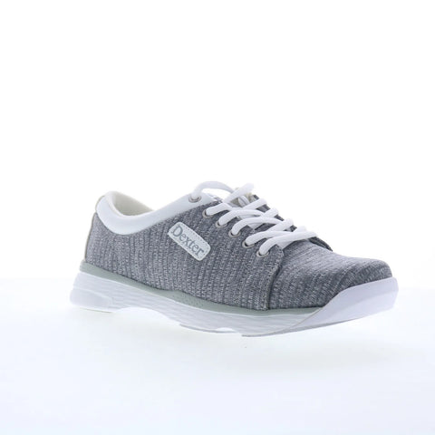 Dexter Ainslee DW0002498 Womens Gray Canvas Lace Up Athletic Bowling Shoes 