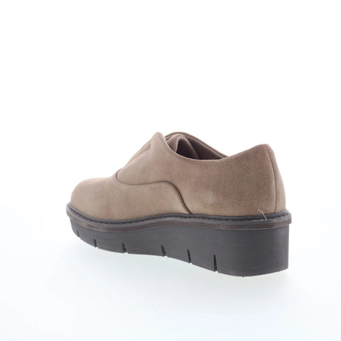 Clarks Airabell Sky 26168600 Womens Beige Suede Loafer Flats Shoes