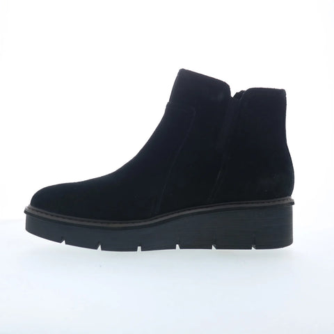 Clarks Airabell Zip 26163310 Womens Black Suede Zipper Ankle & Booties Boots