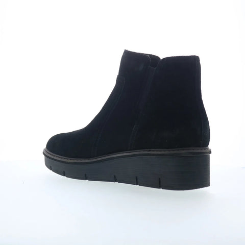 Clarks Airabell Zip 26163310 Womens Black Suede Zipper Ankle & Booties Boots