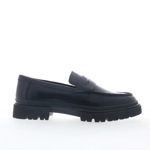 Steve Madden Akkron AKKR01M1 Mens Black Loafers & Slip Ons Penny Shoes