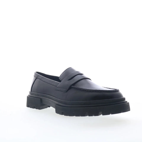 Steve Madden Akkron AKKR01M1 Mens Black Loafers & Slip Ons Penny Shoes