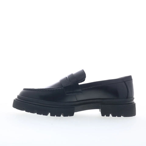 Steve Madden Akkron AKKR01M1 Mens Black Loafers & Slip Ons Penny Shoes
