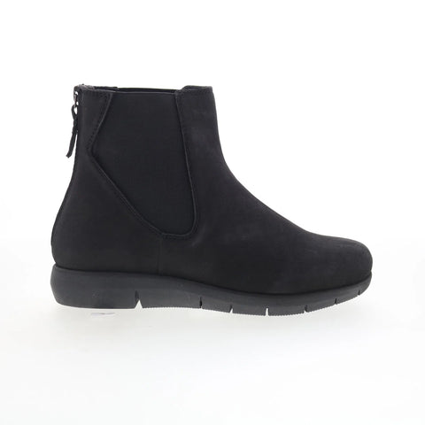 Softwalk Albany S2351-001 Womens Black Suede Zipper Chelsea Boots