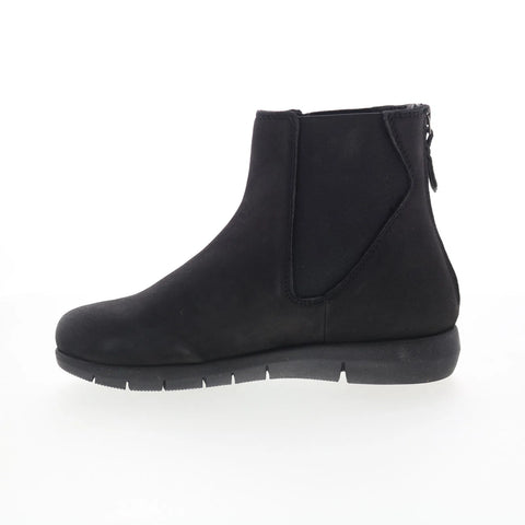 Softwalk Albany S2351-001 Womens Black Suede Zipper Chelsea Boots