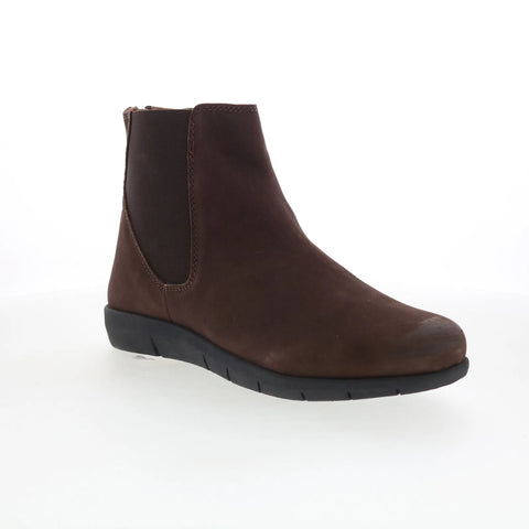 Softwalk Albany S2351-200 Womens Brown Leather Slip On Chelsea Boots