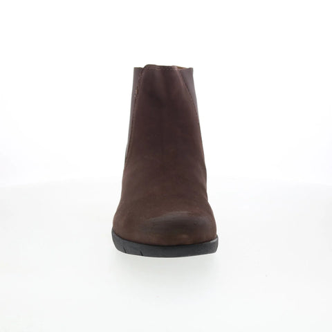 Softwalk Albany S2351-200 Womens Brown Leather Slip On Chelsea Boots
