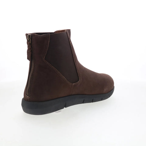 Softwalk Albany S2351-200 Womens Brown Leather Slip On Chelsea Boots