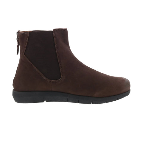 Softwalk Albany S2351-200 Womens Brown Leather Slip On Chelsea Boots
