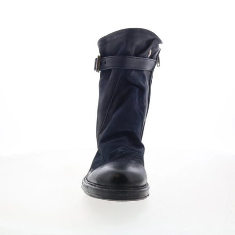 A.S. 98 Albie Womens Black Leather Zipper Casual Dress Boots