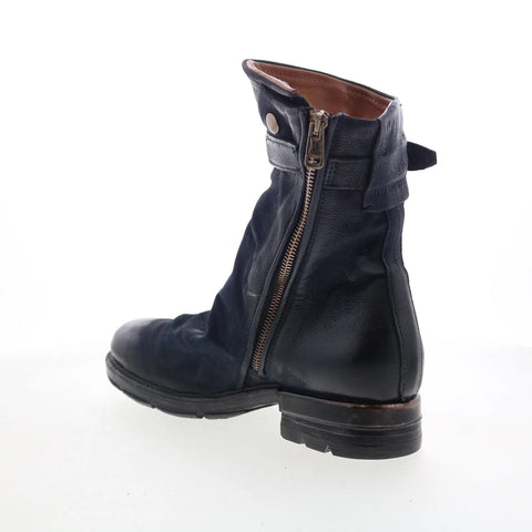 A.S. 98 Albie Womens Black Leather Zipper Casual Dress Boots