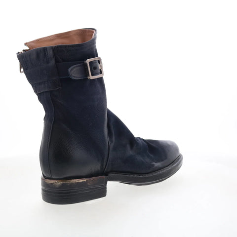 A.S. 98 Albie Womens Black Leather Zipper Casual Dress Boots