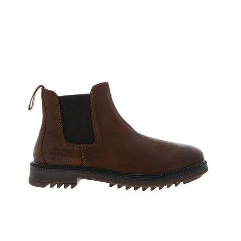 Steve Madden Albus ALBU01M1 Mens Brown Leather Slip On Chelsea Boots