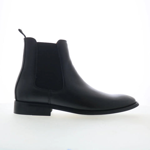 Steve Madden Aldair ALDA01M1 Mens Black Leather Slip On Chelsea Boots