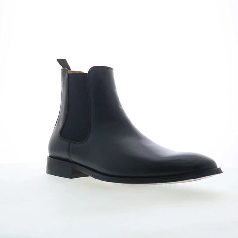 Steve Madden Aldair ALDA01M1 Mens Black Leather Slip On Chelsea Boots