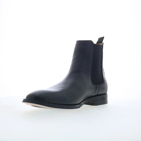 Steve Madden Aldair ALDA01M1 Mens Black Leather Slip On Chelsea Boots