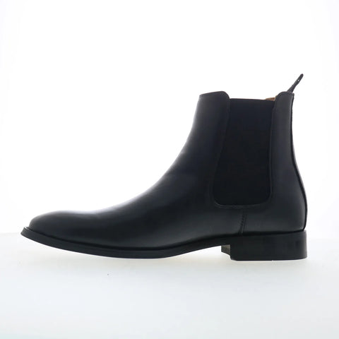Steve Madden Aldair ALDA01M1 Mens Black Leather Slip On Chelsea Boots