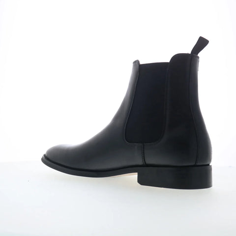 Steve Madden Aldair ALDA01M1 Mens Black Leather Slip On Chelsea Boots