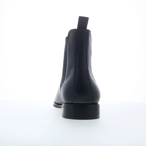 Steve Madden Aldair ALDA01M1 Mens Black Leather Slip On Chelsea Boots