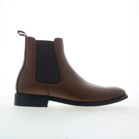 Steve Madden Aldair ALDA01M1 Mens Brown Leather Slip On Chelsea Boots