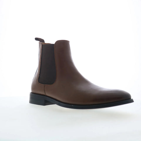 Steve Madden Aldair ALDA01M1 Mens Brown Leather Slip On Chelsea Boots